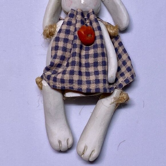 Russ Berrie & Co 13900 Country Kin Sculptstone Jointed Rabbit Figurine Vintage - Picture 6 of 10